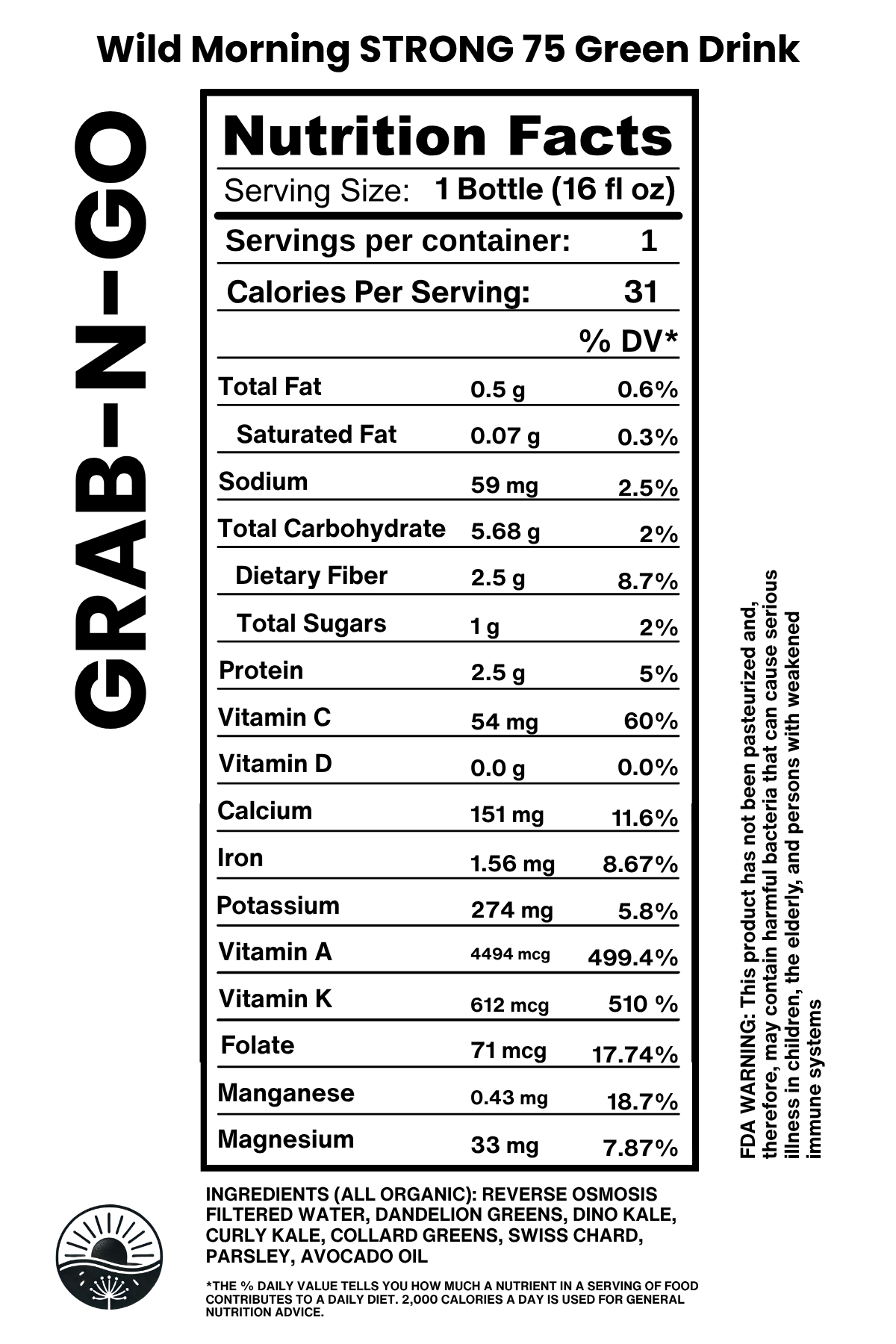 Wild Morning Grab-N-Go Green Drinks