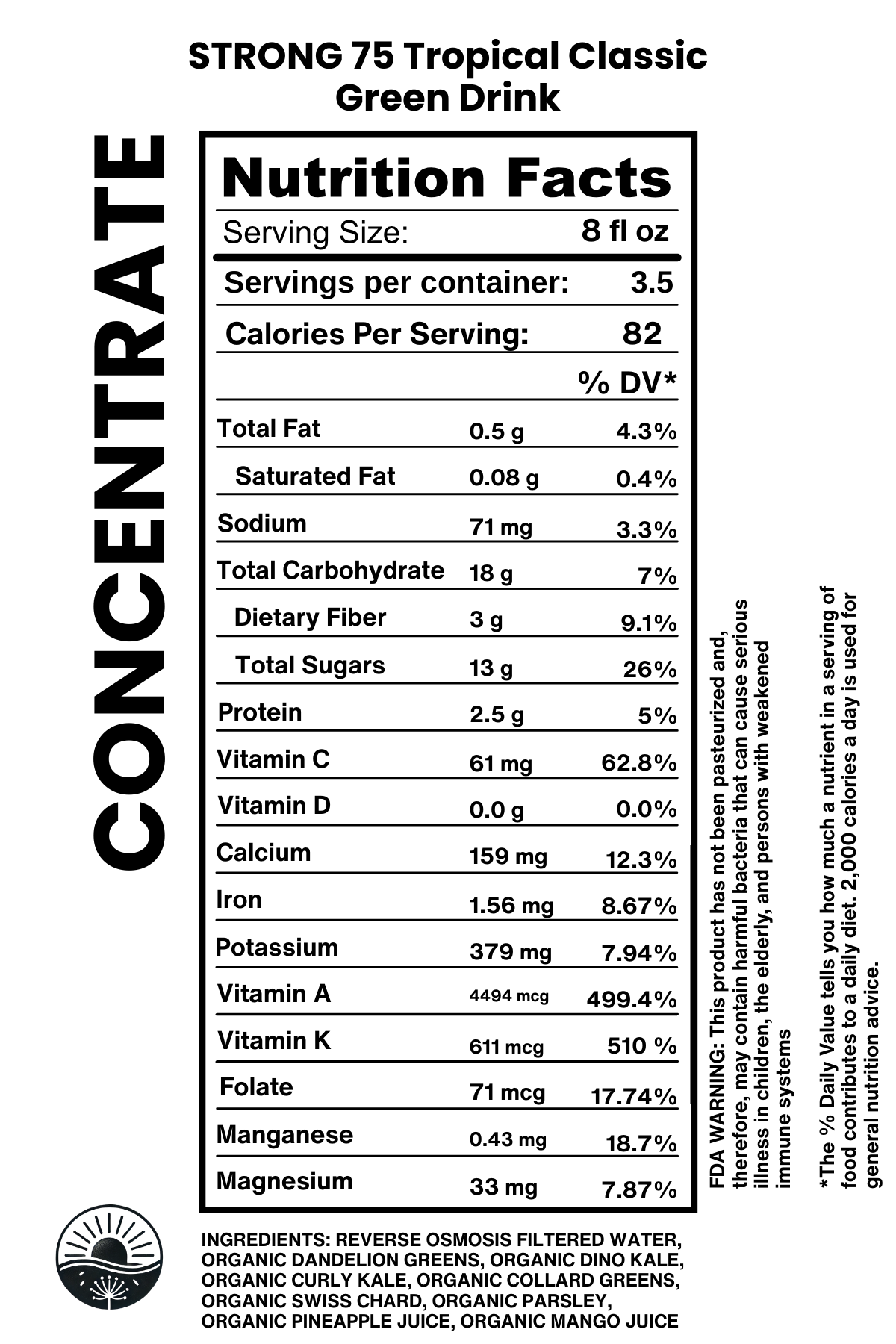 Tropical Green Drink Concentrate