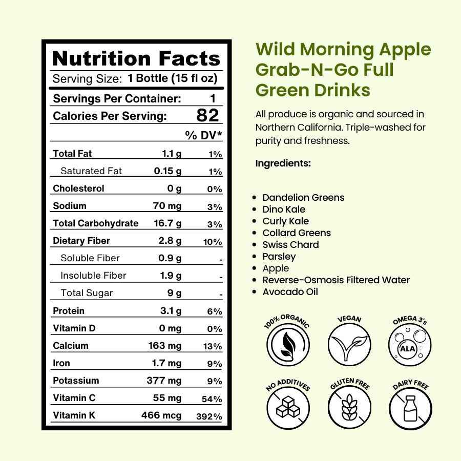 Wild Morning Apple Grab-N-Go Green Drinks