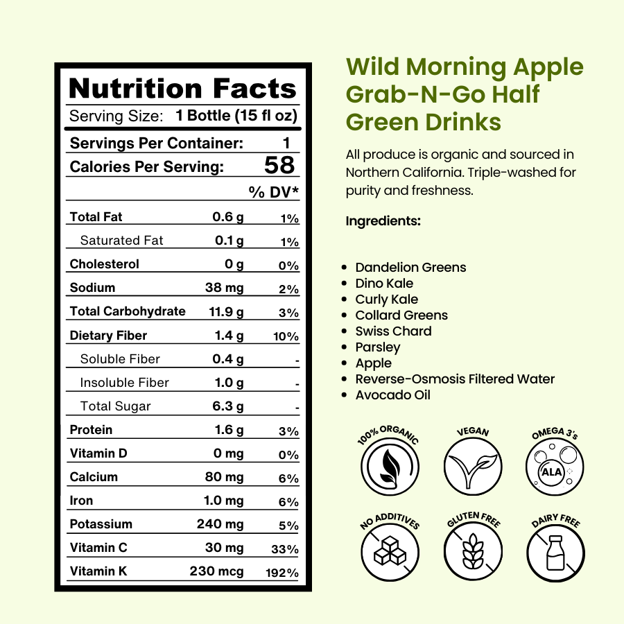 Wild Morning Apple Grab-N-Go Green Drinks